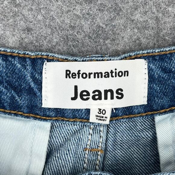 Reformation Jeans Montauk Pleated High Rise Twill 30 June Wash - Picture 5 of 8